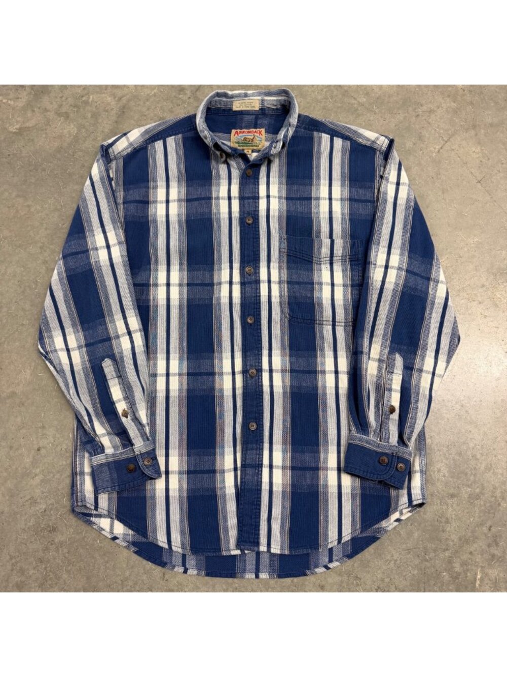 Adirondack 1990s Plaid Denim Button Down Shirt Size M